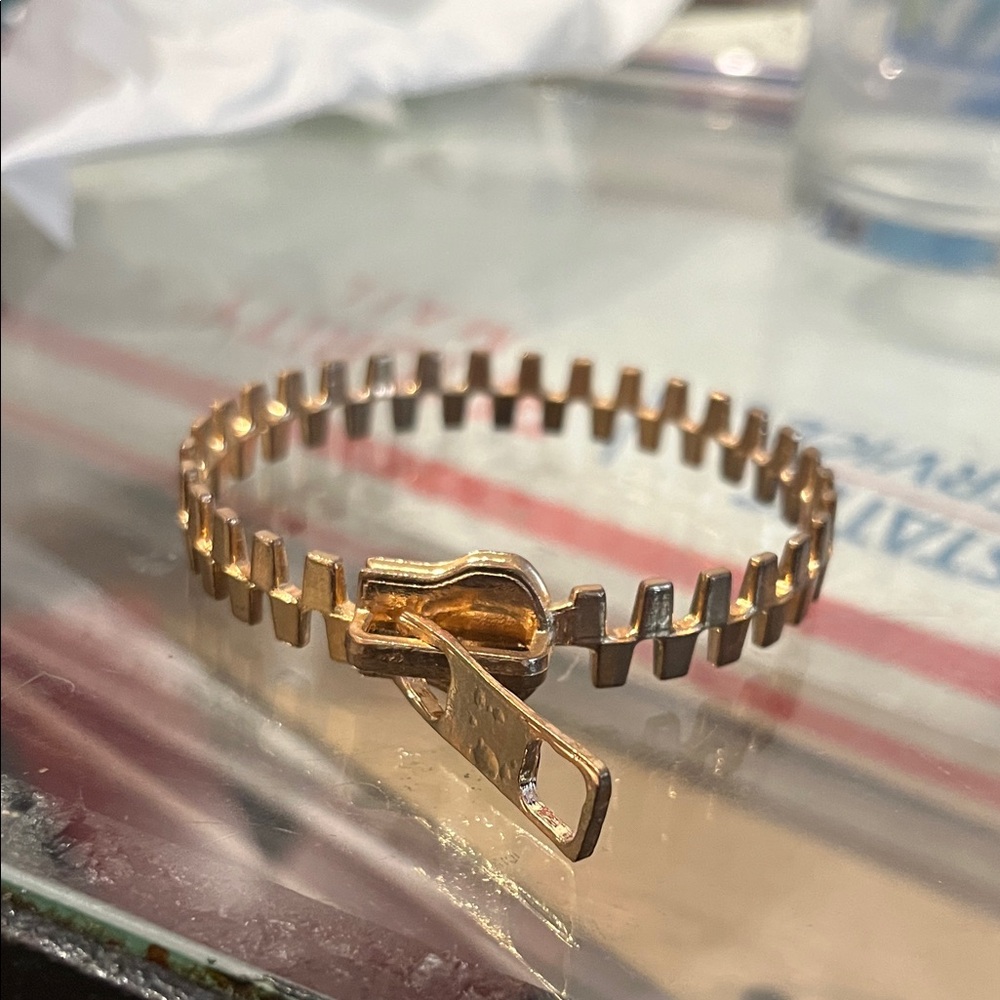 Gold Zipper Bracelet